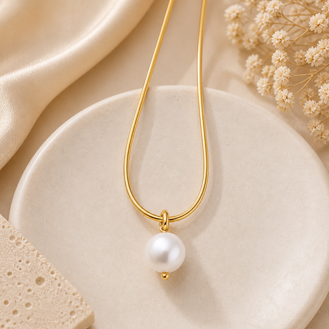 Zuri Silver Pearl Necklace