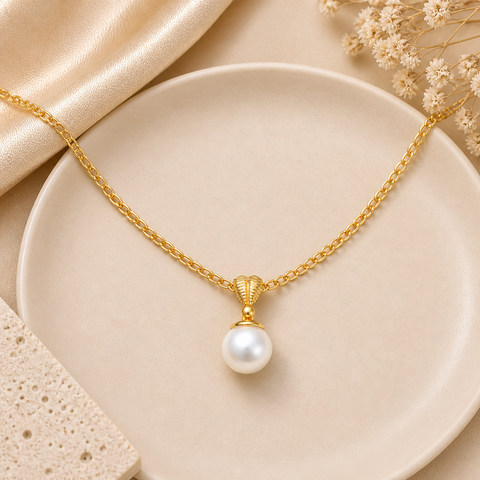 Zily Silver Pearl Necklace