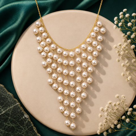 Fyn Silver Pearl Necklace
