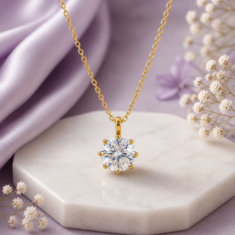 Aro Silver Zirconia Necklace