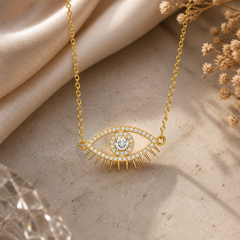 Cyro Silver Zirconia Necklace