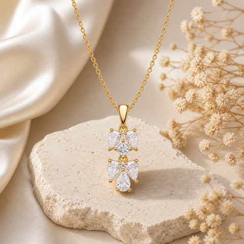 Nyra Silver Zirconia Necklace
