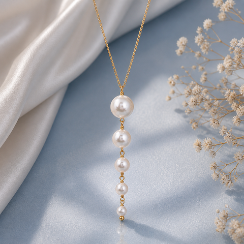 Oyra Silver Pearl Necklace