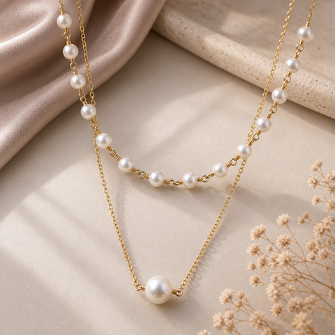 Seya Silver Pearl Necklace