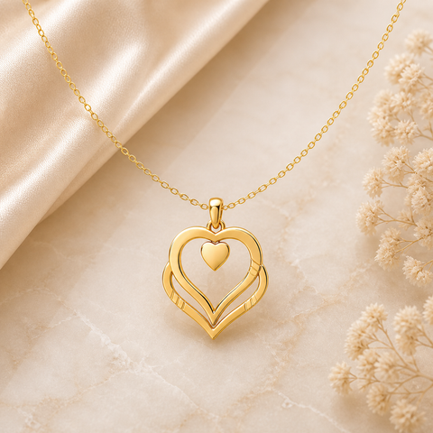 Nova Silver Heart Necklace