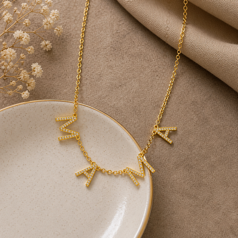 Mica Silver  Necklace