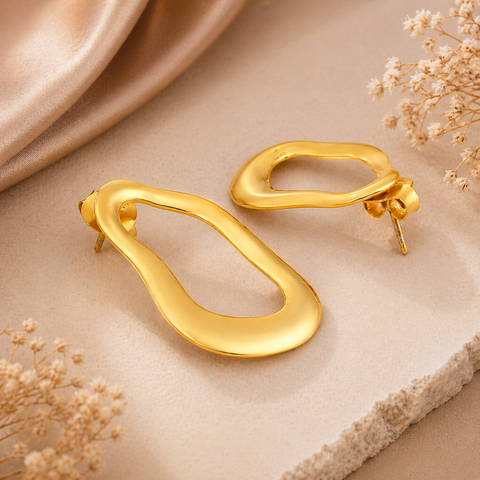 Noa Silver Organic Earrings