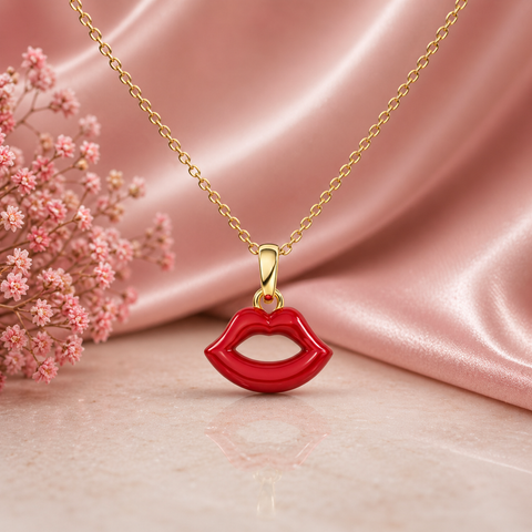 Elya Silver Enamel Necklace
