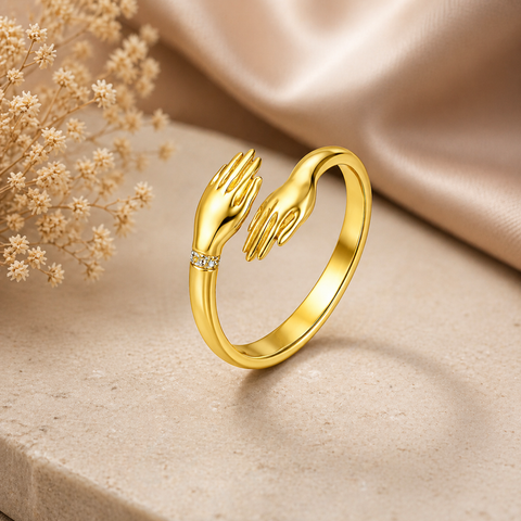 Kite Silver Hand Adjustable Ring