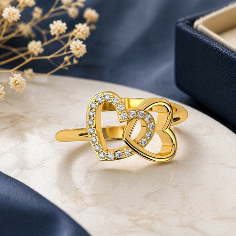 Eila Silver Heart Adjustable Ring