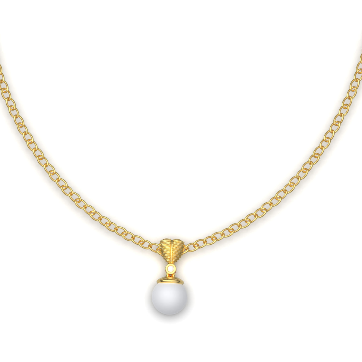 Zily Sterling Silver Synthetic Pearl Necklace