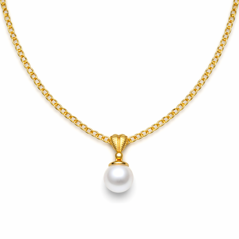 Zily Silver Pearl Necklace