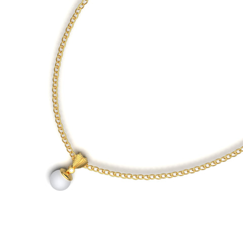 Zily Sterling Silver Synthetic Pearl Necklace
