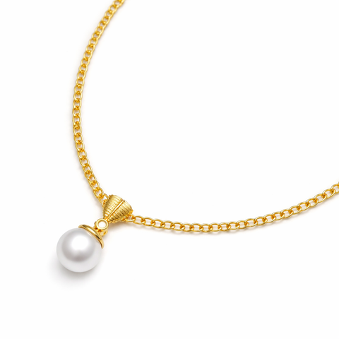 Zily Silver Pearl Necklace