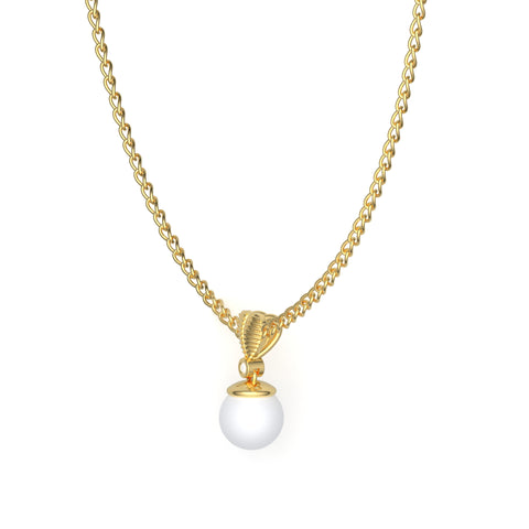 Zily Sterling Silver Synthetic Pearl Necklace