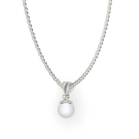 Zily Sterling Silver Synthetic Pearl Necklace