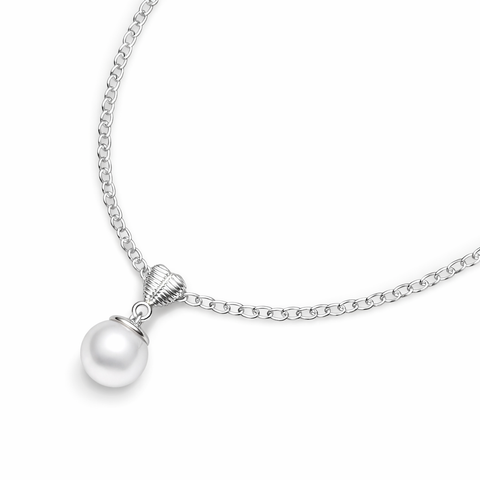 Zily Silver Pearl Necklace