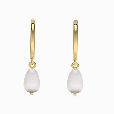 Nora Sterling Silver Drop Pearl Earring