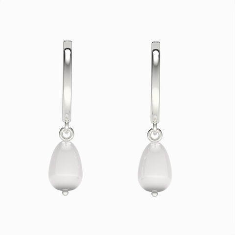 Nora Sterling Silver Drop Pearl Earring