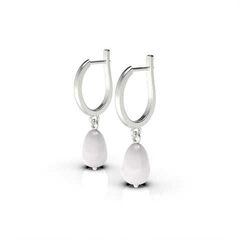 Nora Sterling Silver Drop Pearl Earring