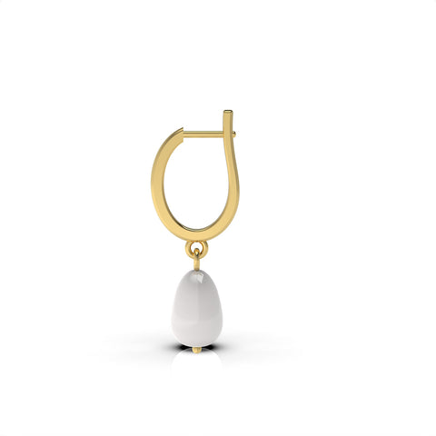 Nora Sterling Silver Drop Pearl Earring