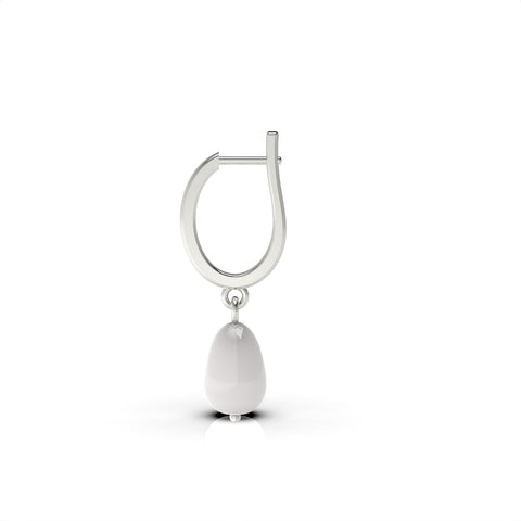 Nora Sterling Silver Drop Pearl Earring