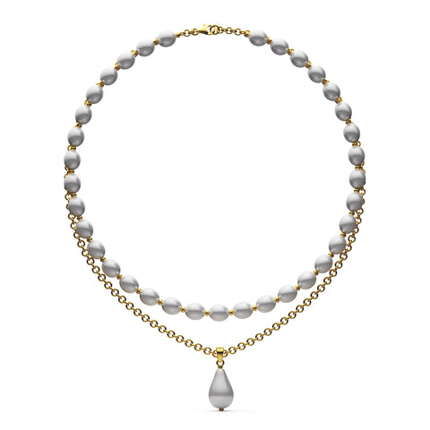 Zoya Sterling Silver Synthetic Pearl Necklace
