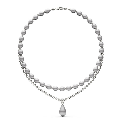Zoya Sterling Silver Synthetic Pearl Necklace