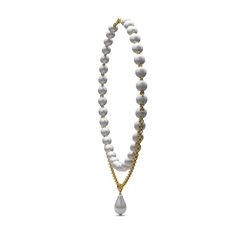 Zoya Sterling Silver Synthetic Pearl Necklace