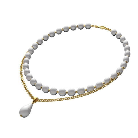 Zoya Sterling Silver Synthetic Pearl Necklace