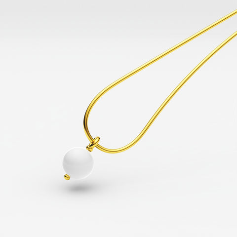 Zuri Sterling Silver Synthetic Pearl Necklace