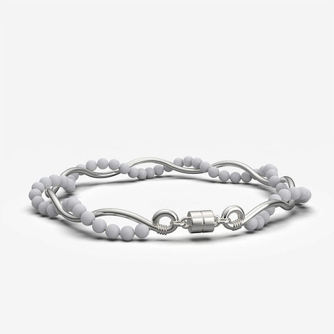 Mia Sterling Silver Synthetic Pearl Bracelets