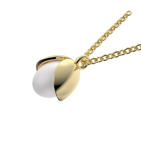 Sui Sterling Silver Synthetic Pearl Necklace