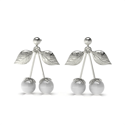 Nora Sterling Silver Synthetic Pearl Earrings