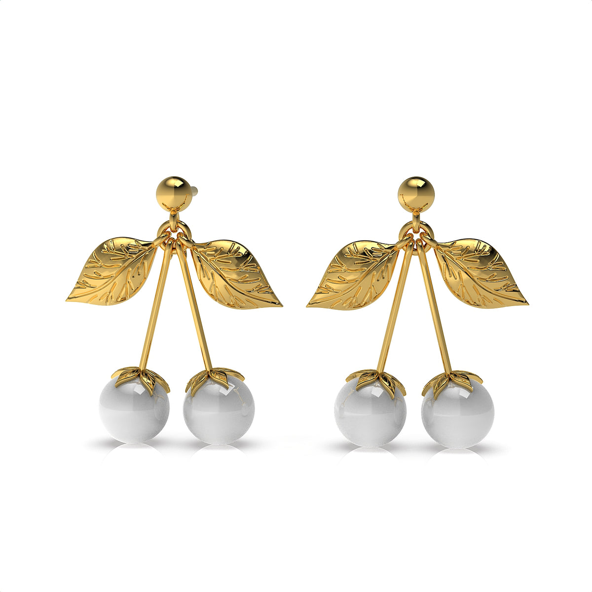 Nora Sterling Silver Synthetic Pearl Earrings