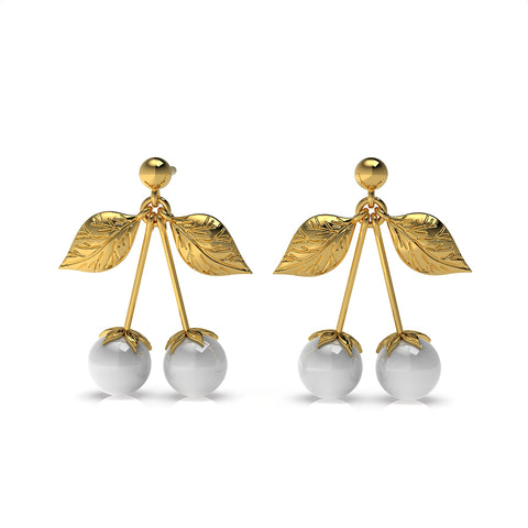 Nora Sterling Silver Synthetic Pearl Earrings