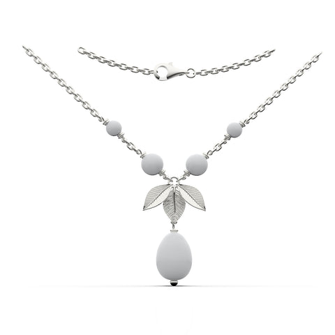 Ema Sterling Silver Synthetic Pearl Necklace