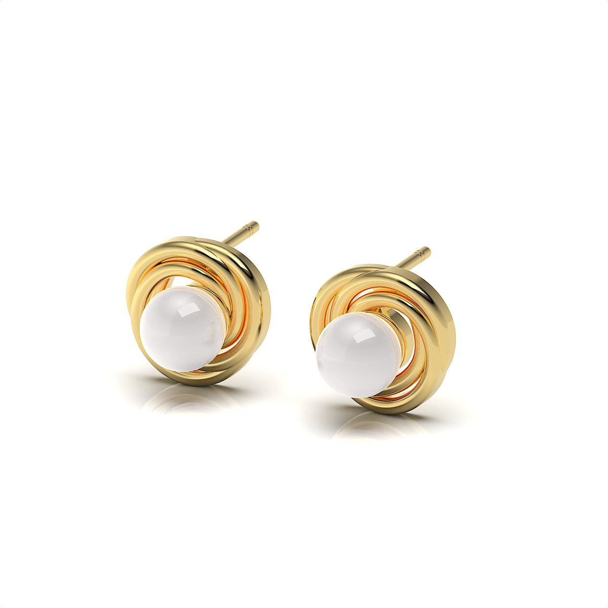 Anna Sterling Silver Synthetic Pearl Earrings