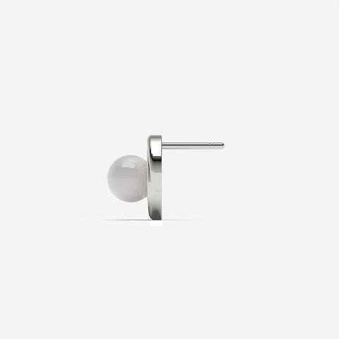 Anna Sterling Silver Synthetic Pearl Earrings