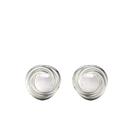 Anna Sterling Silver Synthetic Pearl Earrings