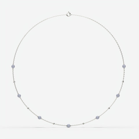 Joe Sterling Silver Synthetic Pearl Necklace