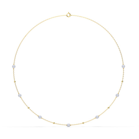 Joe Sterling Silver Synthetic Pearl Necklace