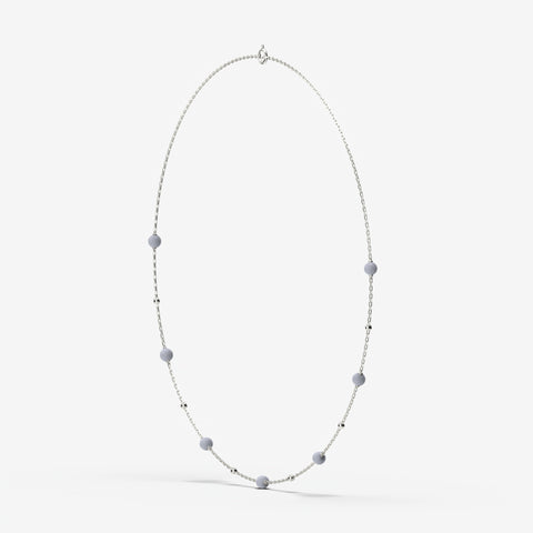 Joe Sterling Silver Synthetic Pearl Necklace