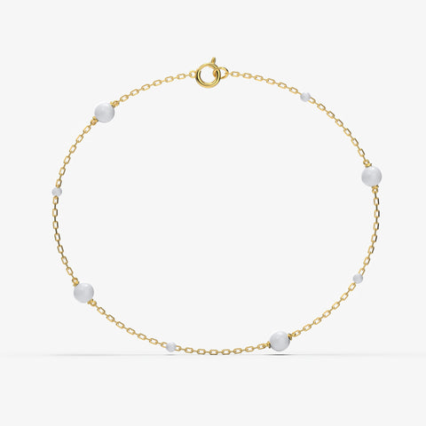 Jiya Sterling Silver Synthetic Pearl Bracelets