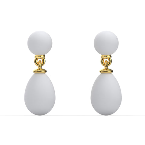 Ayla Sterling Silver Synthetic Pearl Earrings