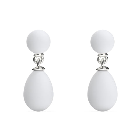 Ayla Sterling Silver Synthetic Pearl Earrings