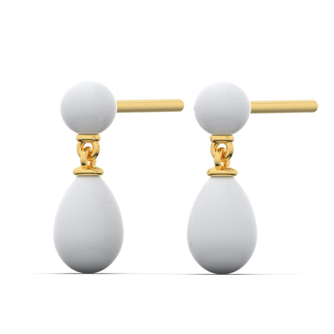 Ayla Sterling Silver Synthetic Pearl Earrings