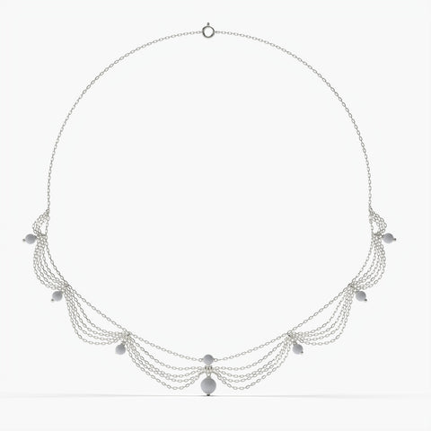 Lily Sterling Silver Synthetic Pearl Necklace