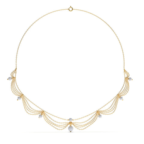 Lily Sterling Silver Synthetic Pearl Necklace