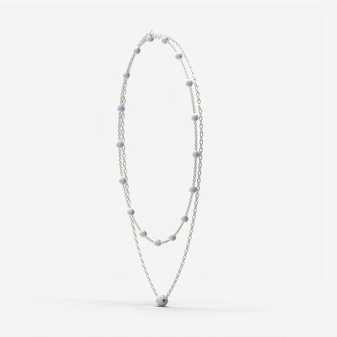 Miri Sterling Silver Synthetic Pearl Necklace